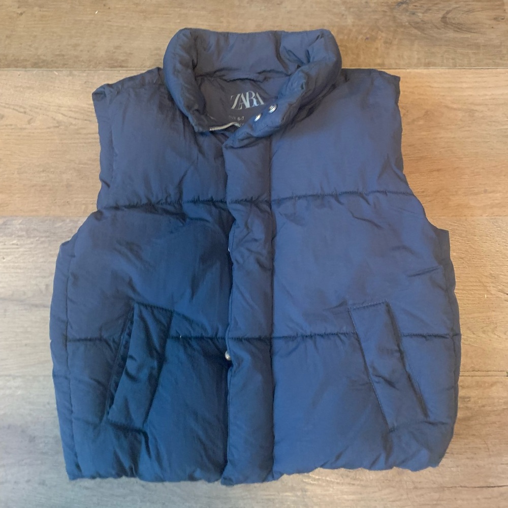 Zara Kids Navy Puffer Vest